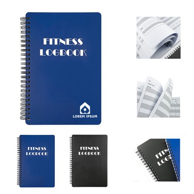 A5 Fitness Journal Spiral Coil Notebook