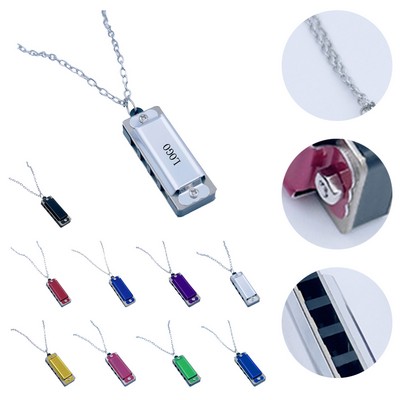 Mini Harmonica Music Necklace