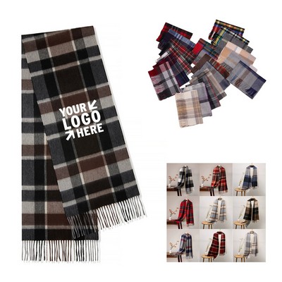 100% Cashmere Plaid Shawl