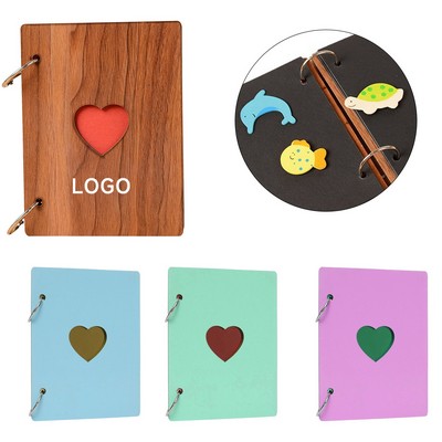 6 x 4" Scrapbook Wooden Photo Album