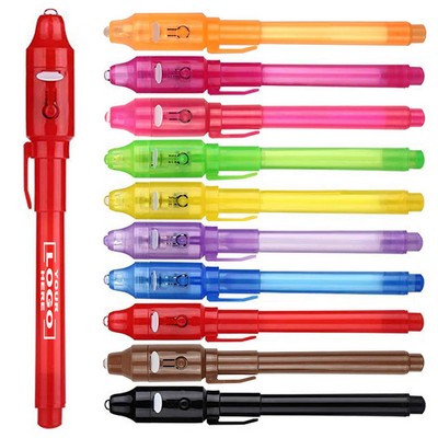 Invisible Ink Pen With Uv Led Light
