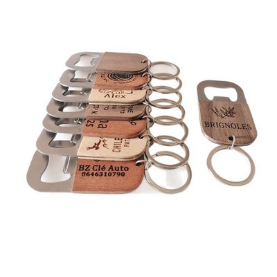 Premium Solid Wood Bottle Opener Beech & Walnut Handcrafted Manual Cap Remover