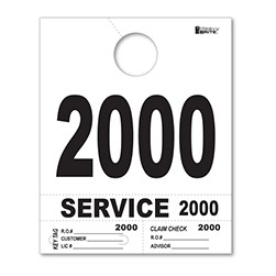 2000-2999 Heavy Brite™ Premium Service Dispatch Number Tag