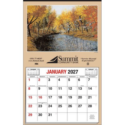 Larry Anderson Wildlife "October Bluewings" Full Apron Hanger Calendar