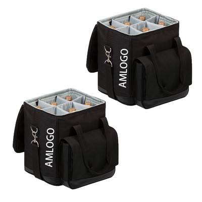 Cellar Insulated Wine Tote Cooler w/Removable Divider