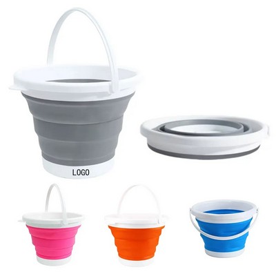 5L Silicone and Plastic Collapsible Bucket