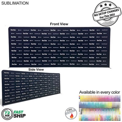 72Hr Fast Ship - 20'W x 8'H EuroFit Tension Fabric Straight Wall Display Kit, Double Sided Graphics