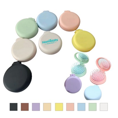 Portable Folding Airbag Comb W/ Mirror