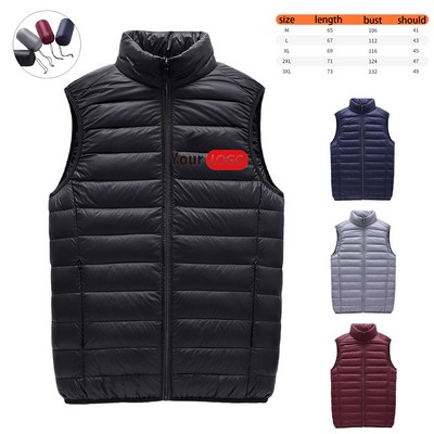 Men's Lightweight Nylon Quilted Puffer Vest