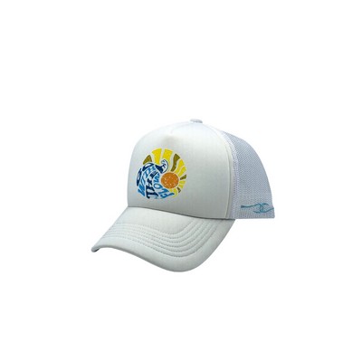 Heya Custom Made 5-Panel Foam Front Trucker Hat with Sublimation Print