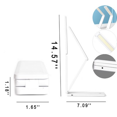 Adjustable Folding LED Reading Lamp with Dimmable Light