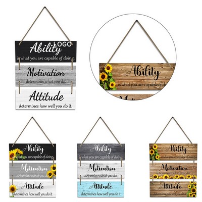 Inspirational Wooden Wall Hanging for Offices