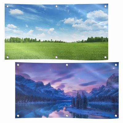 Full Color Knitted Polyester Indoor/Outdoor Hanging Banner