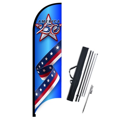 America 250 11' feather flag kit