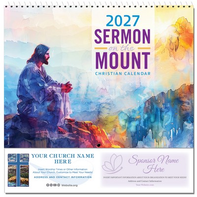 Sermon on the Mount 2027 Christian Wall Calendar - Spiral Bound (English)