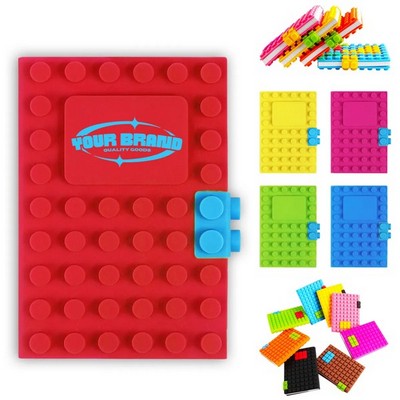 Custom Creative Building Block Silicone Student Notebook
