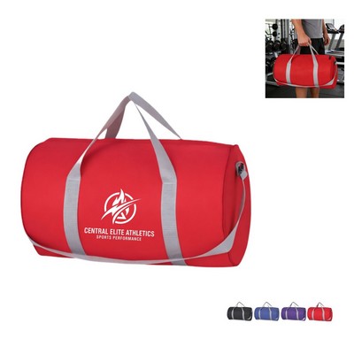 Classic Sport Barrel Bag with Adjustable Shoulder Strap