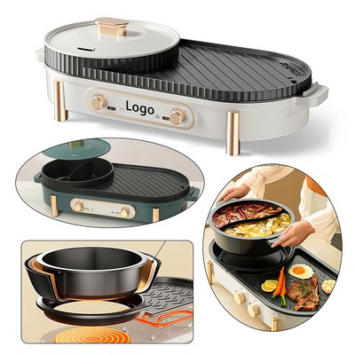 Dual Function Grill Hot Pot Cooker