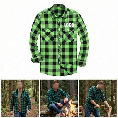 Plaid Flannel Long Sleeve Shirt