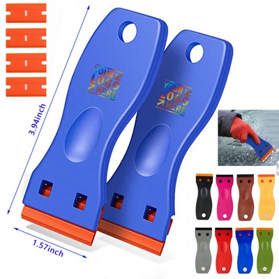 Plastic Scraper with 4 Pieces Blades