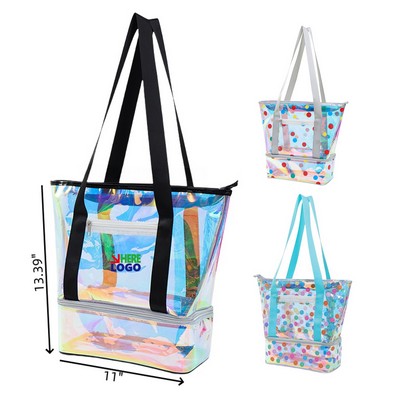 Transparent Shoulder Bag with Compartment