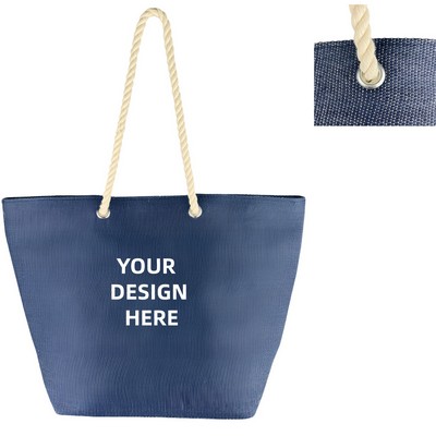 Woven Paper Straw Tote Bag