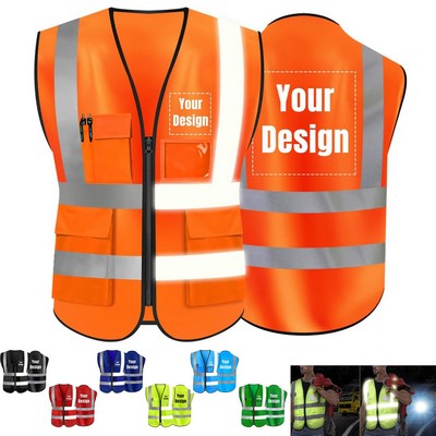 Reflective Sleeveless Work Vest