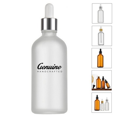 3.38 oz Clear Glass Bottle with Bulb Dropper