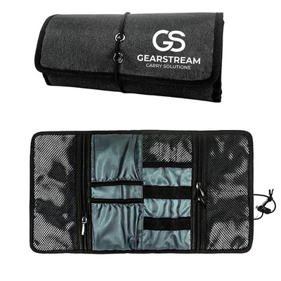 Oxford Cloth Roll-Up Organizer Bag Multiple Compartments