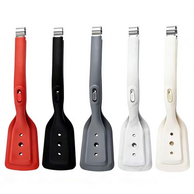 2-in-1 Silicone Spatula and Stainless Steel Food Tongs