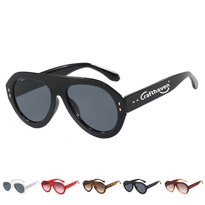 Retro Oval Sunglasses