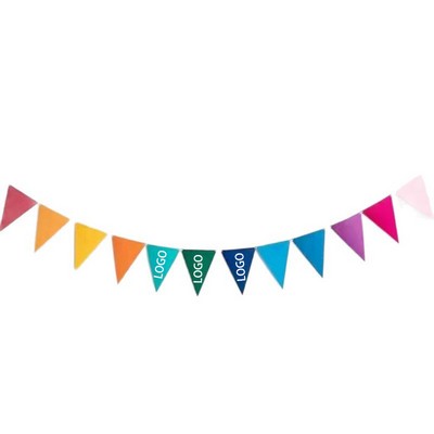 Custom Full Color Triangular Advertising Decoration Bunting Flags