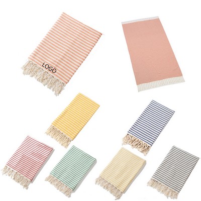 Bohemian-Style Tasseled Towel in Premium Turkish Cotton