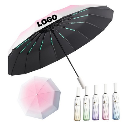 Gradient UV Protection Auto Open Portable Folding Umbrella