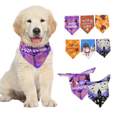 Halloween Pet Bandana Soft Cotton