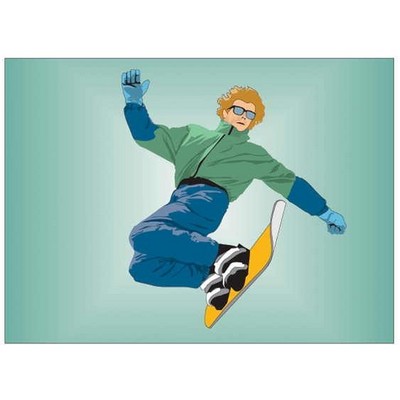Snowboarding Metal Rectangle Photo Magnet (2"x3")