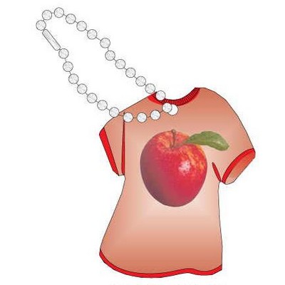 Apple Promotional T Shirt Key Chain w/ Black Back (4 Square Inch)
