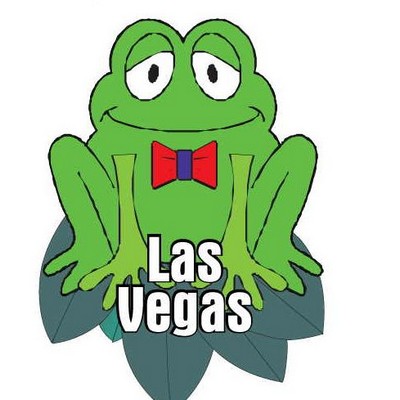 Las Vegas Frog Acrylic Coaster w/Felt Back