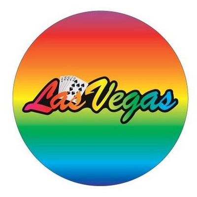 Las Vegas w/ Royal Flush Photo Hand Mirror (2½" Diameter)
