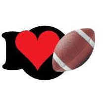 I Love Football Lapel Pin