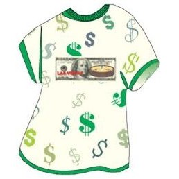 Vegas Roulette Table On $100 Bill T-Shirt Lapel Pin