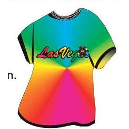 Las Vegas w/ Poker Chip T-Shirt Mighty Mini Magnet