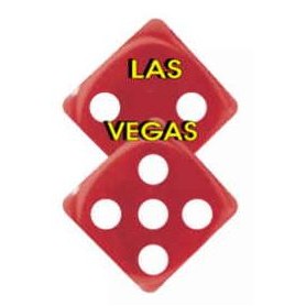 Las Vegas Dice Promotional Magnet w/ Strip Magnet (3 Square Inch)