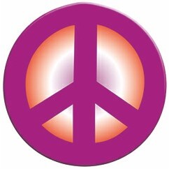 Peace Sign Promotional Magnet w/ Strip Magnet (3")
