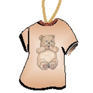 Bear Cub T-Shirt Promotional Ornament w/ Black Back (4 Square Inch)