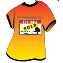 Sold Sign T-Shirt Lapel Pin