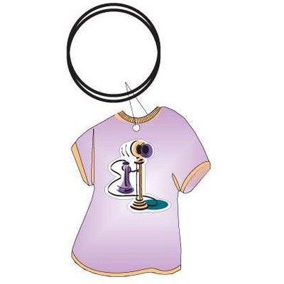 Antique Phone T Shirt Key Chain w/Mirrored Back (4 Square Inch)