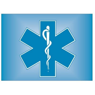 Caduceus Cross Rectangle Badge w/ Bar Pin (2 1/2"x3 1/2")