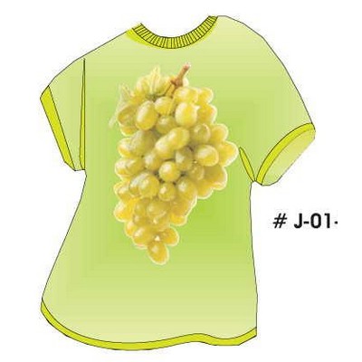 Green Grapes T-Shirt Acrylic Coaster w/Felt Back