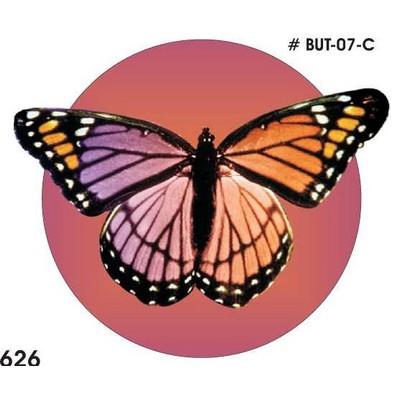 Purple & Pink Butterfly Acrylic Coaster w/Felt Back